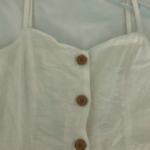 🌟SOLD🌟 Urban Outfitters Linen White Dress - Picture 2 of 4